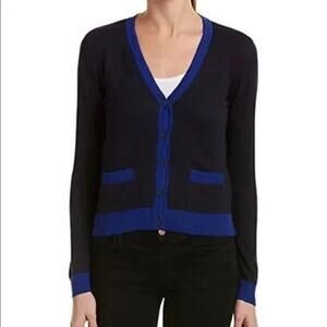 Cabi Women's Size Medium Blue Career Button Up Cardigan Sweater